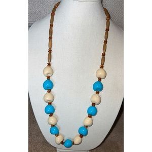 Vintage Wood Bead Necklace